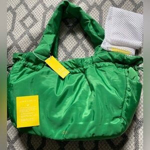 Vince Camuto Saira Nylon Tote in Lotus Green; NWT